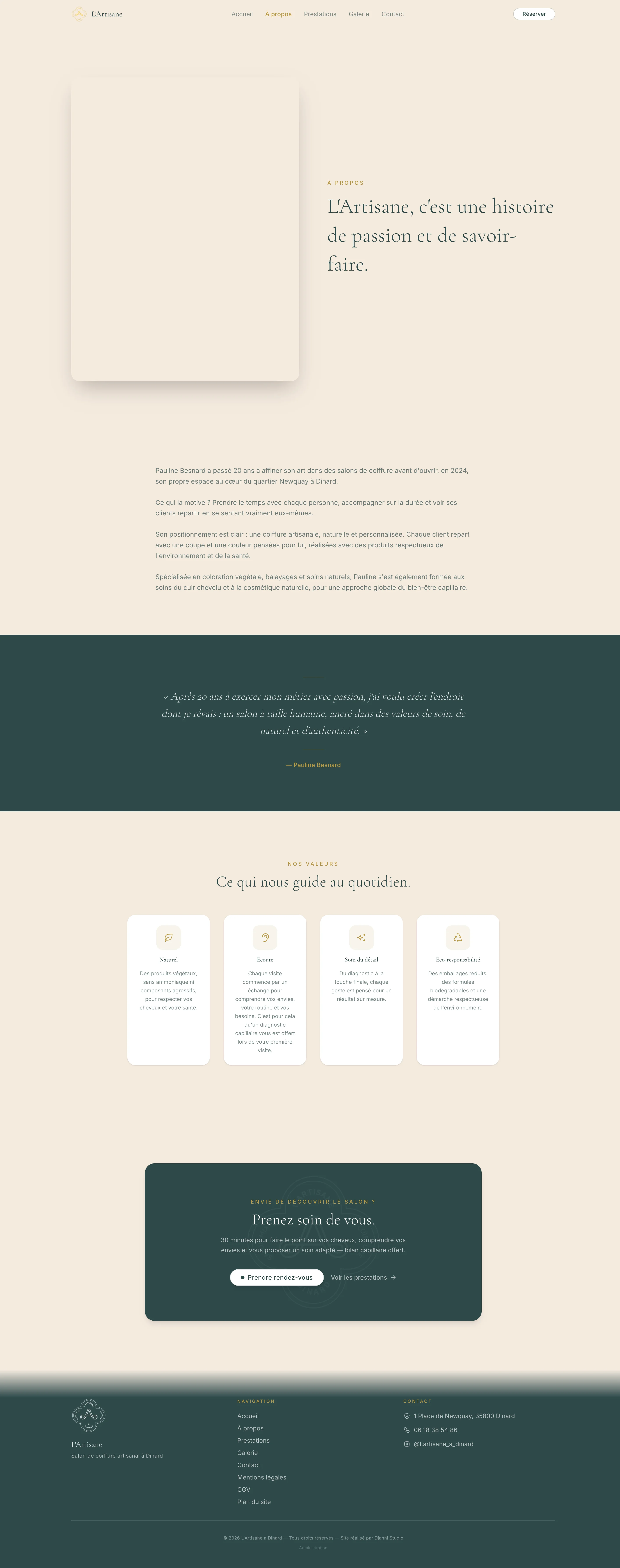 L'Artisane — Capture