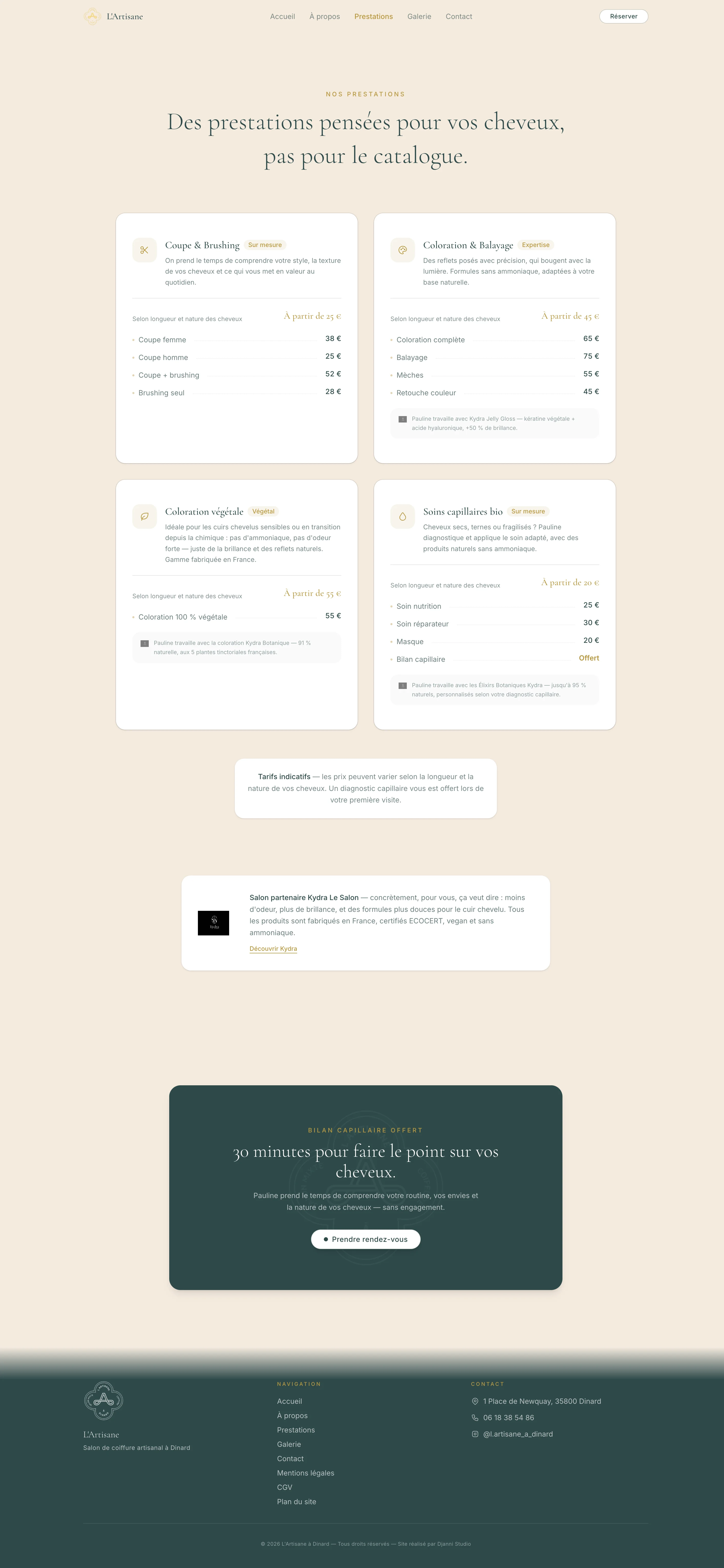 L'Artisane — Capture